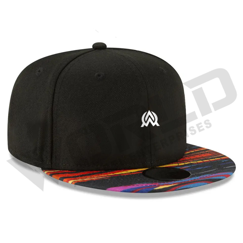 High Quality Wholesale Mens Flat Brim Blank New Black Plain Era Snap Back Custom Snapback Caps Hats with Embroidery Logo