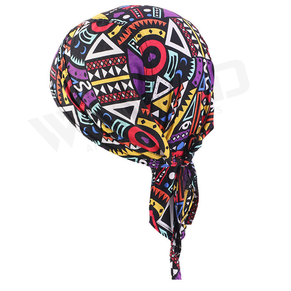 Custom Printed Motorbike Sweat Bandanas For Men Outdoor Du Rag Latest Design Head Hats