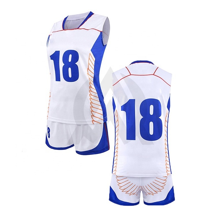 Quick Dry Latest Design Sublimated Printing Volleyball Uniform Beach Tops And Shorts 15 Pieces Volleyball Uniforms For Players