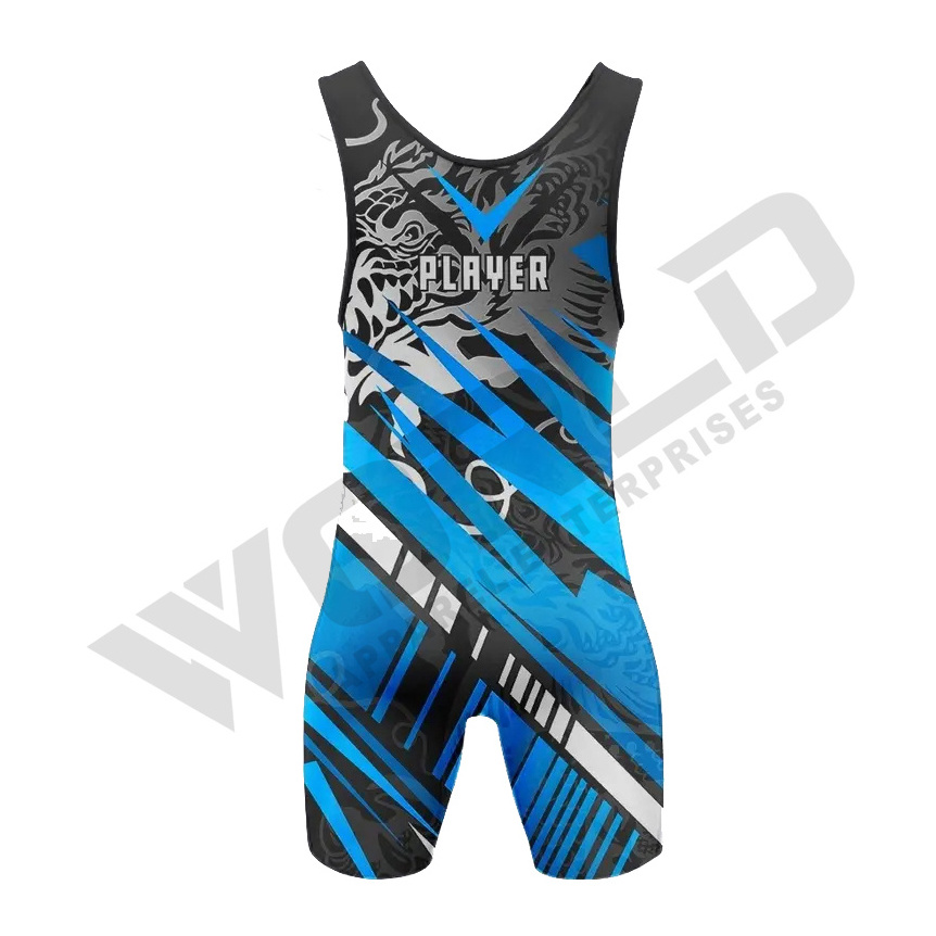 Wrestling Singlets With Logo Custom Sublimation Spandex Polyester Weightlifting Singlet Latest Style