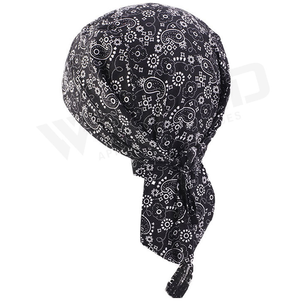 Custom Printed Motorbike Sweat Bandanas For Men Outdoor Du Rag Latest Design Head Hats