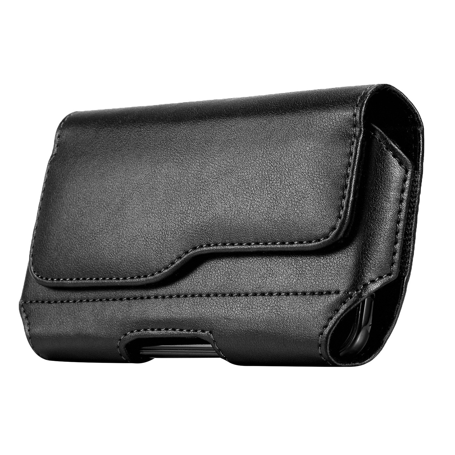 Men Travel Outdoor Universal Horizontal card carry case holster leather cell phone holder pouch sleeve case with belt clip loops