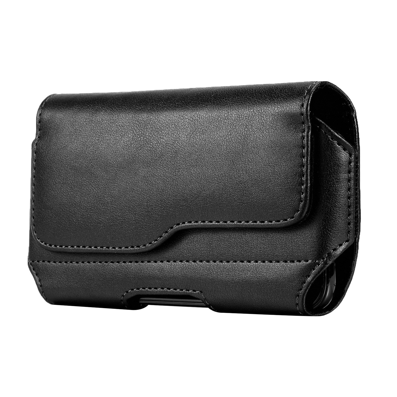 Men Travel Outdoor Universal Horizontal card carry case holster leather cell phone holder pouch sleeve case with belt clip loops