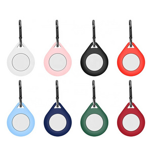 Soft Touch Anti Lost Dog Collar Keychain Key Ring Silicone Case for Apple AirTag