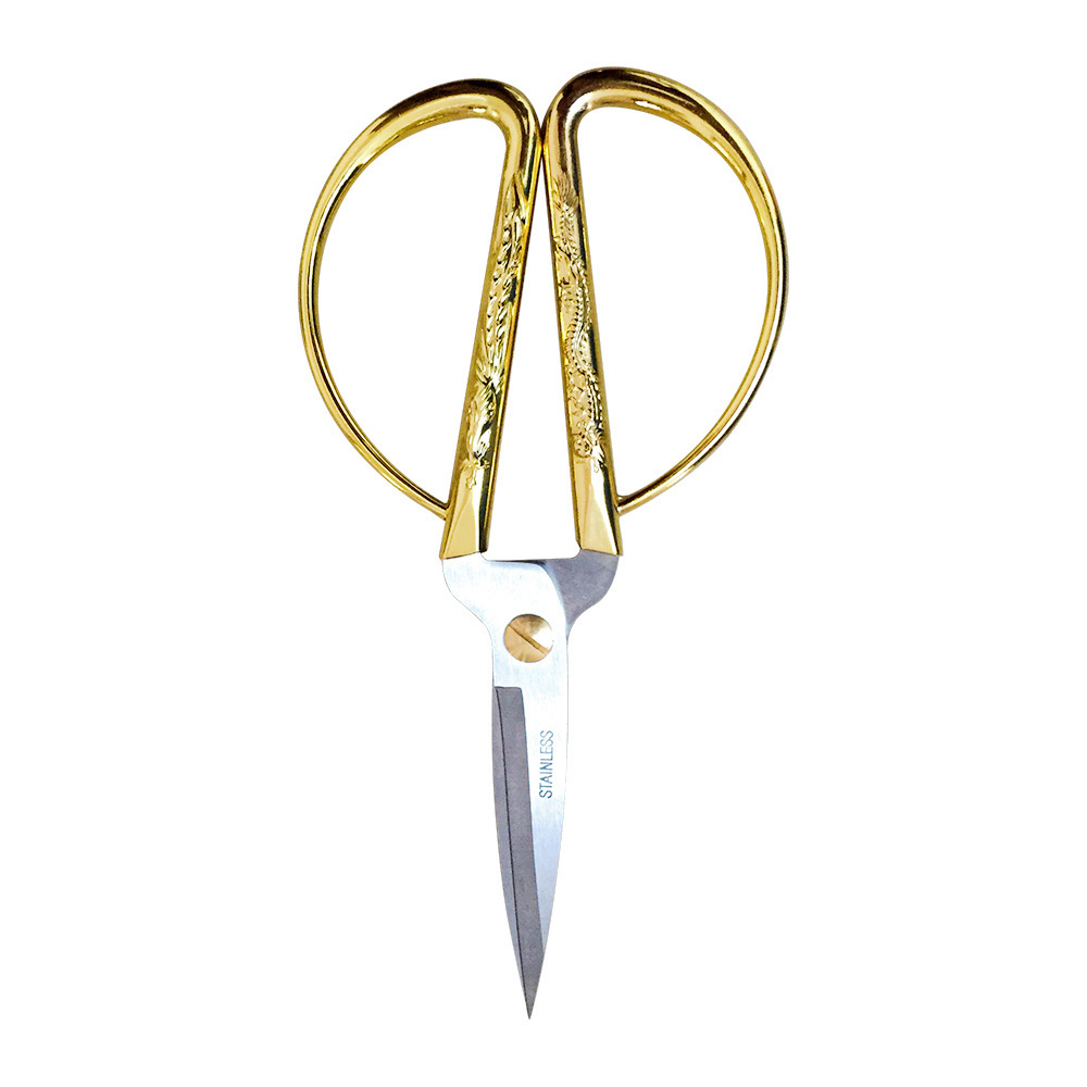 HY1002 Stainless Steel Gold Plated Tailor Shears Alloy Clothing Sewing Scissors Festive Scissors Gift Scissors