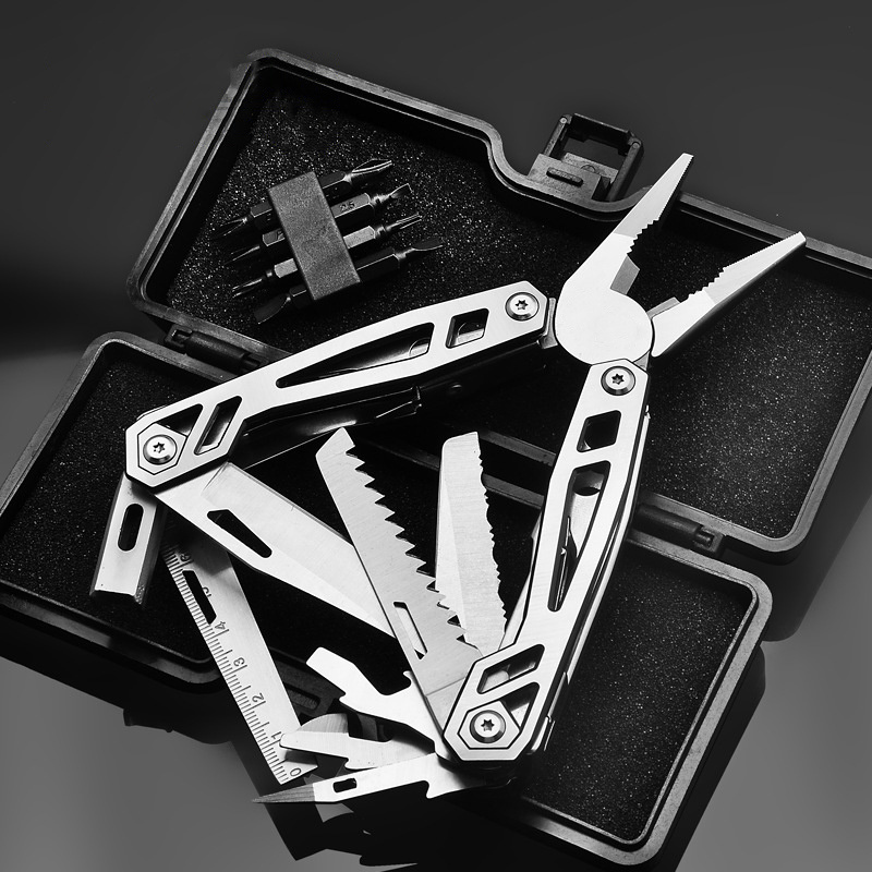 Portable EDC 440 Stainless Steel 16 In 1 Outdoor Camping Wire Stripper Pliers Pocket Tools Folding Universal Knife Multi Tool