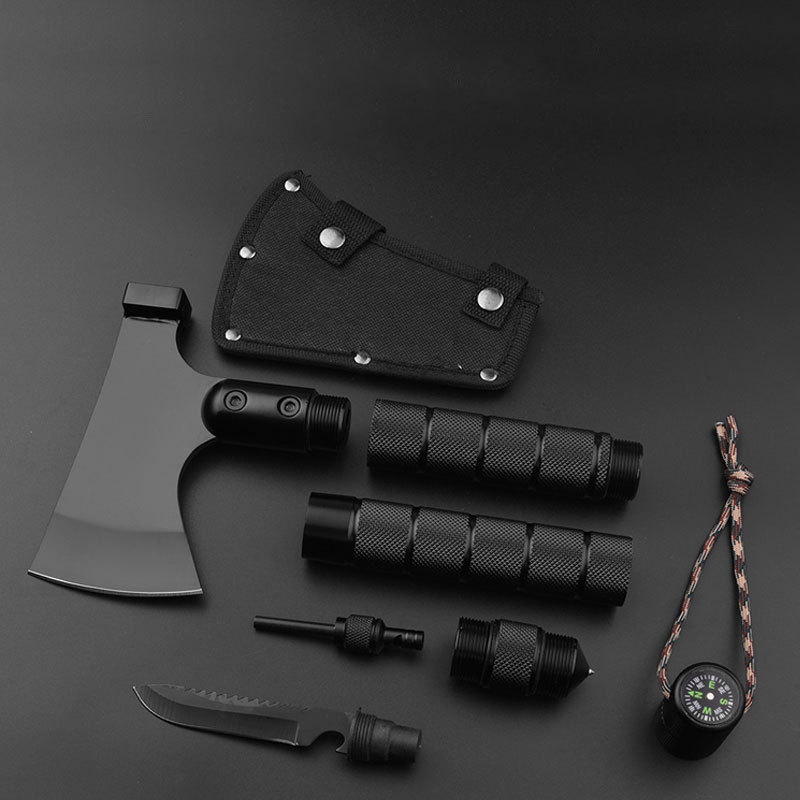 Wholesale Detachable Handle Survival Camping Outdoor Hunting Ax With Knife Multi-Tool Camping Tool Tactical Hammer Axe