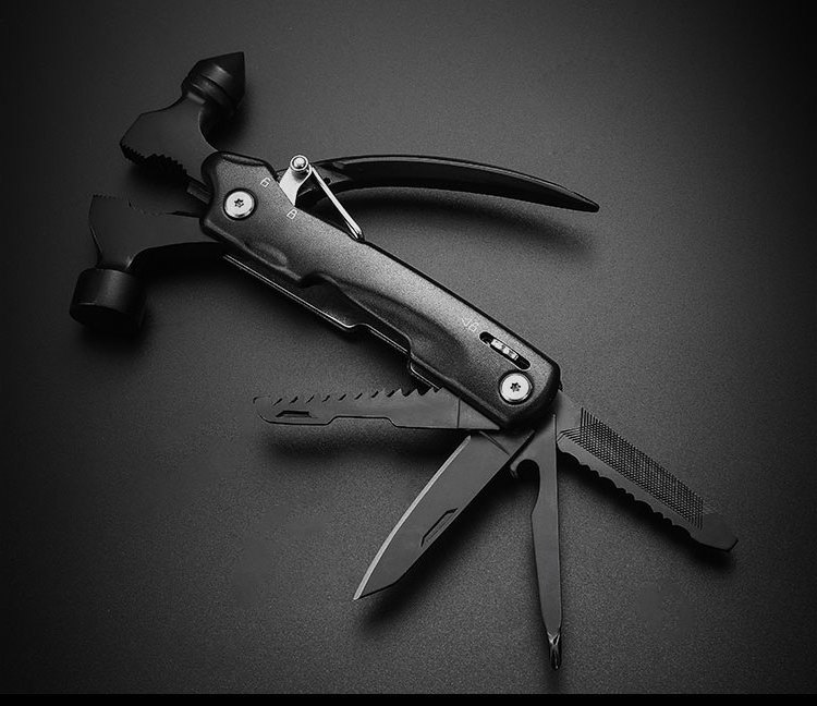 Outdoor Ideal Tool Camping Multi Plier Multifunction Survival Equipment Hammer 11 in 1 Multi Function Tool