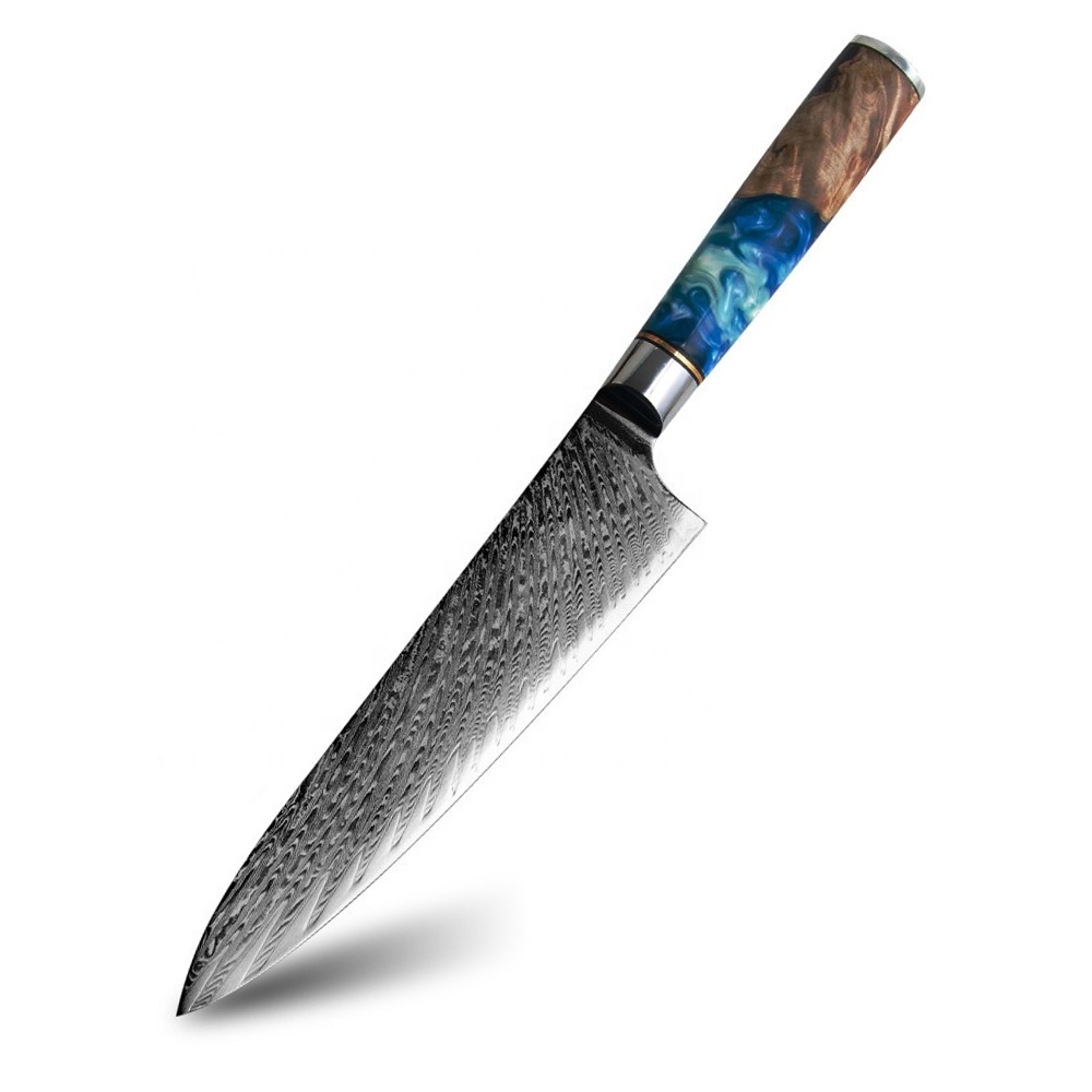 Kitchen 8 Inch Damascus Knife Pakistan Handmade Wood Handle Chef Knife LC08 couteau chef chinoiscouteau damas