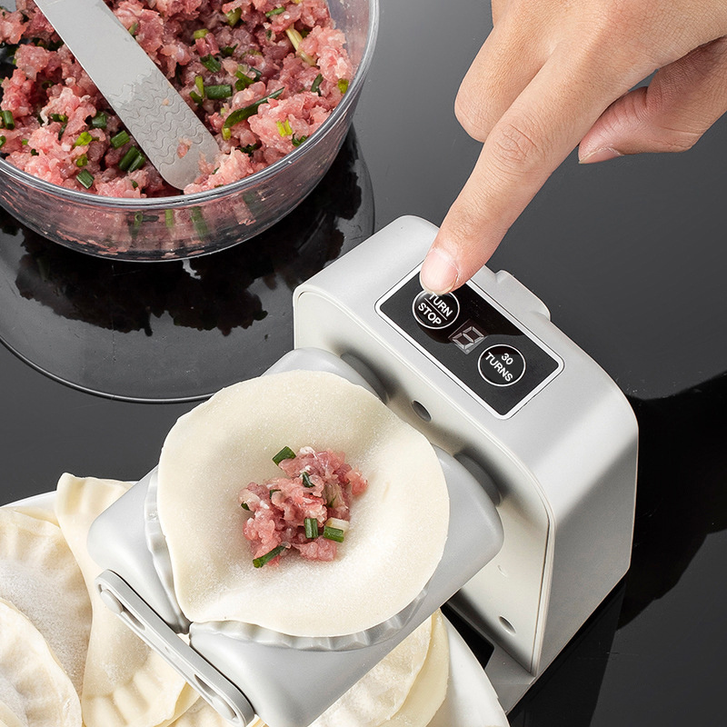 Acutomatic Dumpling Wrapper Press Usb Charge Electric Dumpling Gyoza Empanada Potstickers Maker Machine With Brush Press Tool