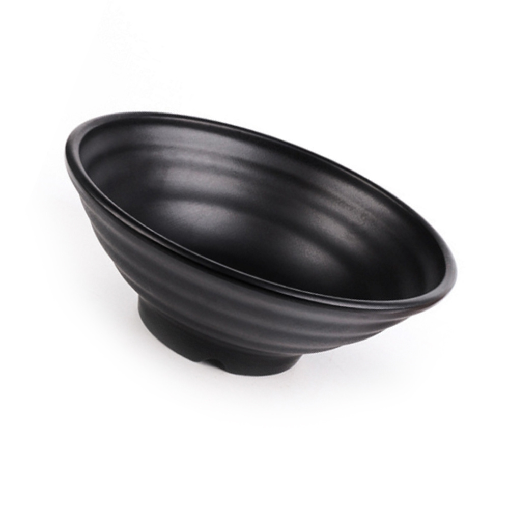 1009L 110ml Hotel Black Melamine Ramen Noodle Bowl Japanese Wholesale Custom Printed Ramen Bowl