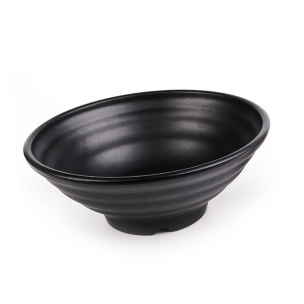 1009L 110ml Hotel Black Melamine Ramen Noodle Bowl Japanese Wholesale Custom Printed Ramen Bowl