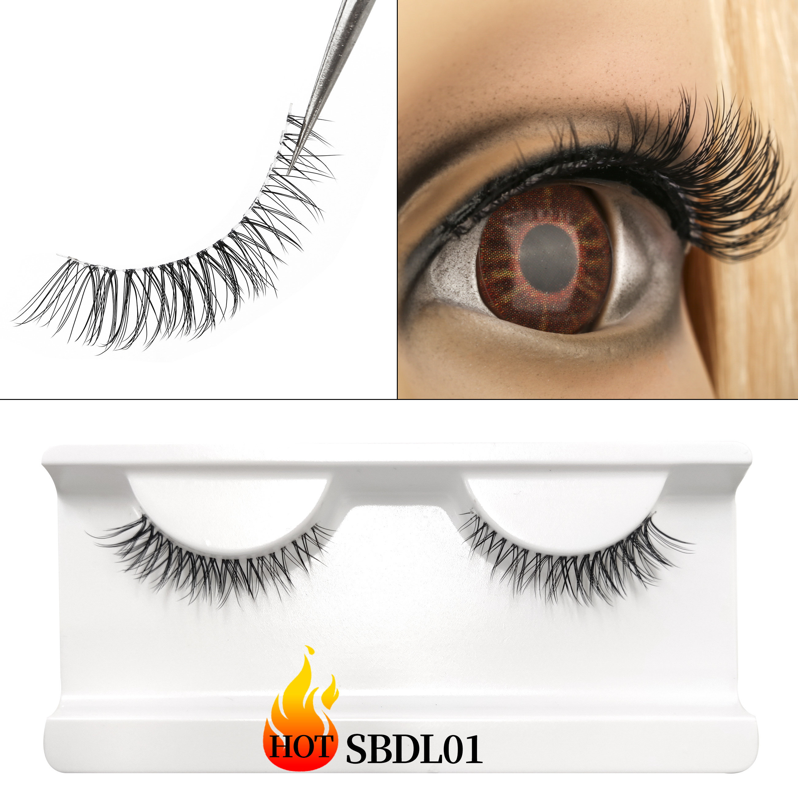 Custom Logo 3d volume wispy false clear band eyelashes Natural Long full strip eyelashes invisible band wholesale lashes