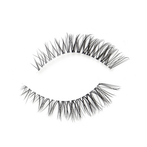 Custom Logo 3d volume wispy false clear band eyelashes Natural Long full strip eyelashes invisible band wholesale lashes