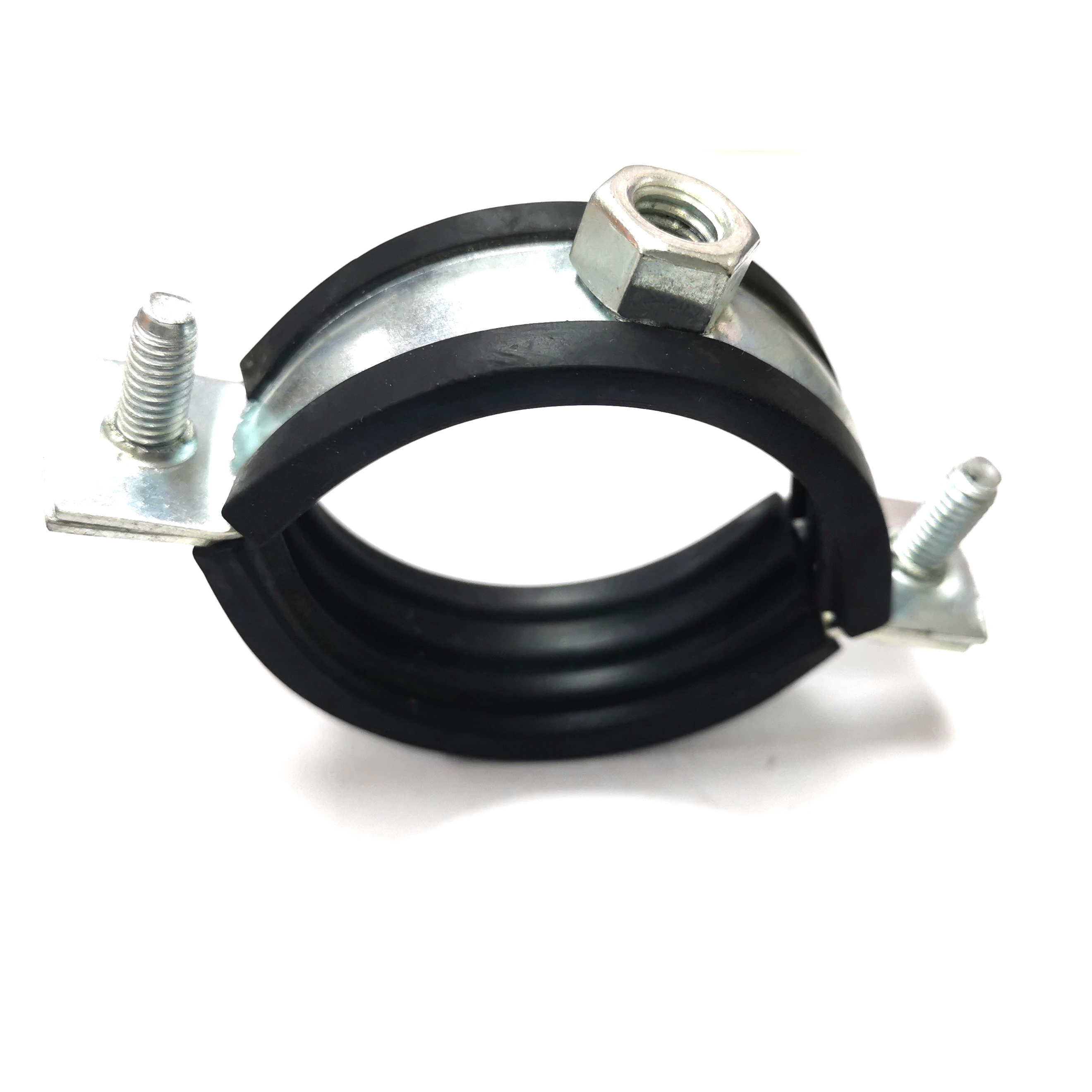 Stainless Steel Cable Clamp Rubber Cushioned Insulated Clamp Pipe Clamps for Pipe and Wires fixed Installation