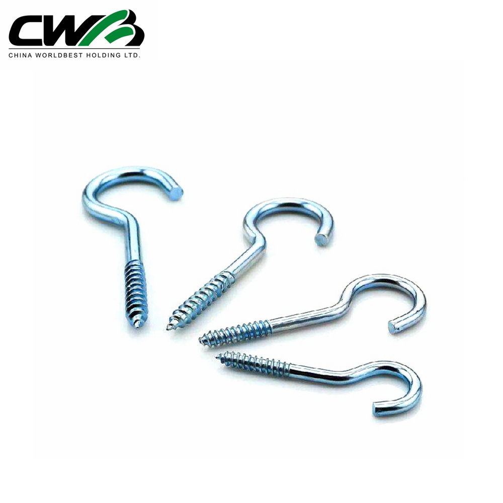 Stainless steel C hook screw Open eye wood screw hook screws