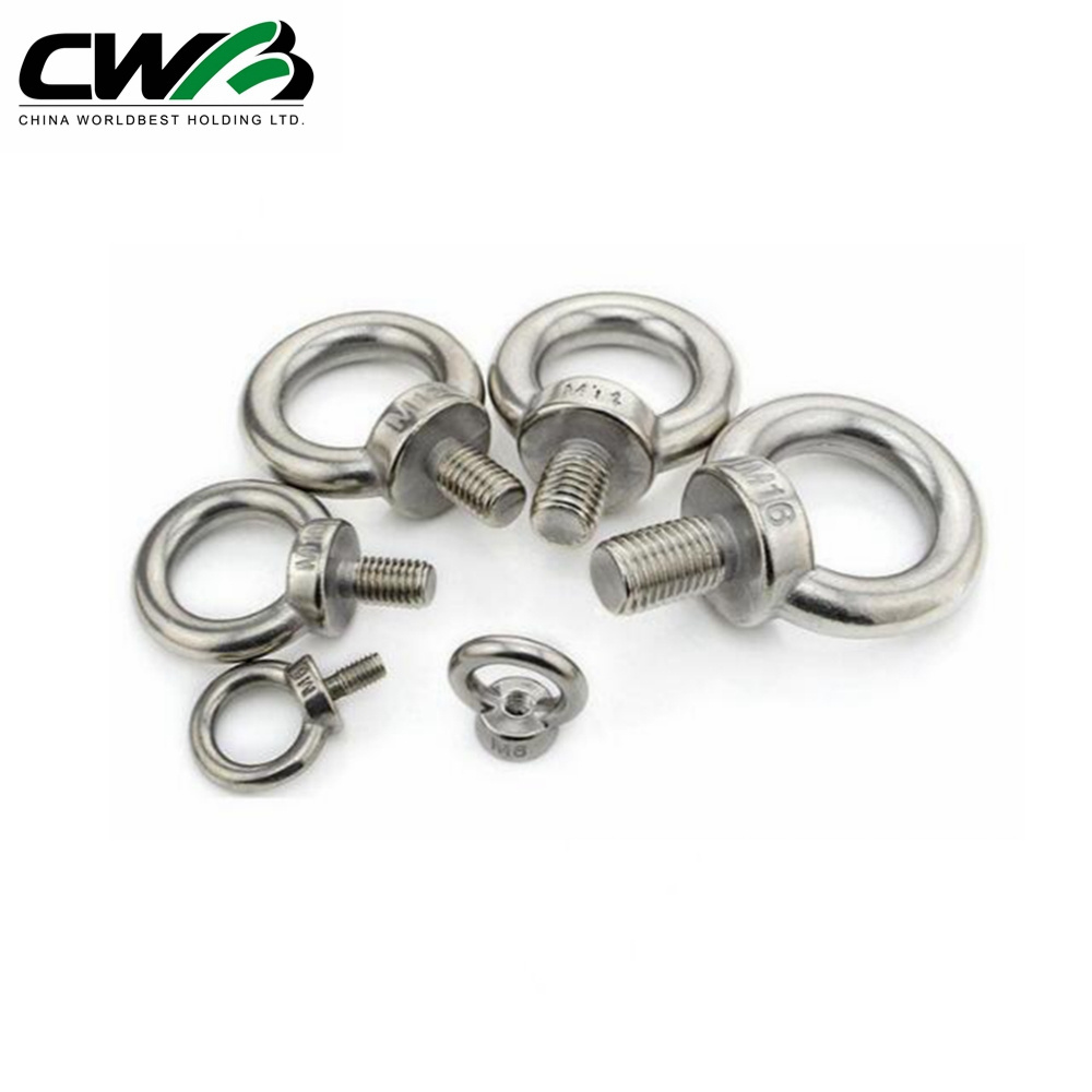 M4-M22 Stainless steel DIN580 anchors with hole bolt collar eyebolt lifting eye bolts