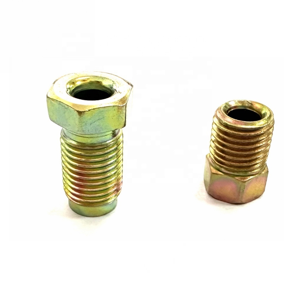 Carbon steel threaded fittings SAE  Brake Fittings For Hose Ends dot push in manufacturers Adapter Connector End port