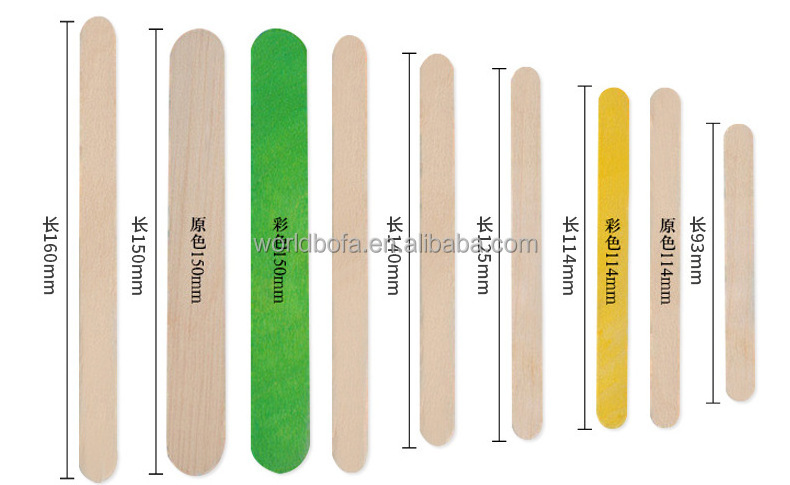 Wooden Ice Cream Craft Sticks Custom Popsicle Sticks Paddle Pop Spoon