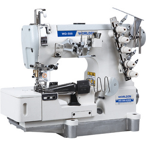 High Quality WD- 500-02BB High speed flat-bed interlock sewing machine with tape binding edge rolling