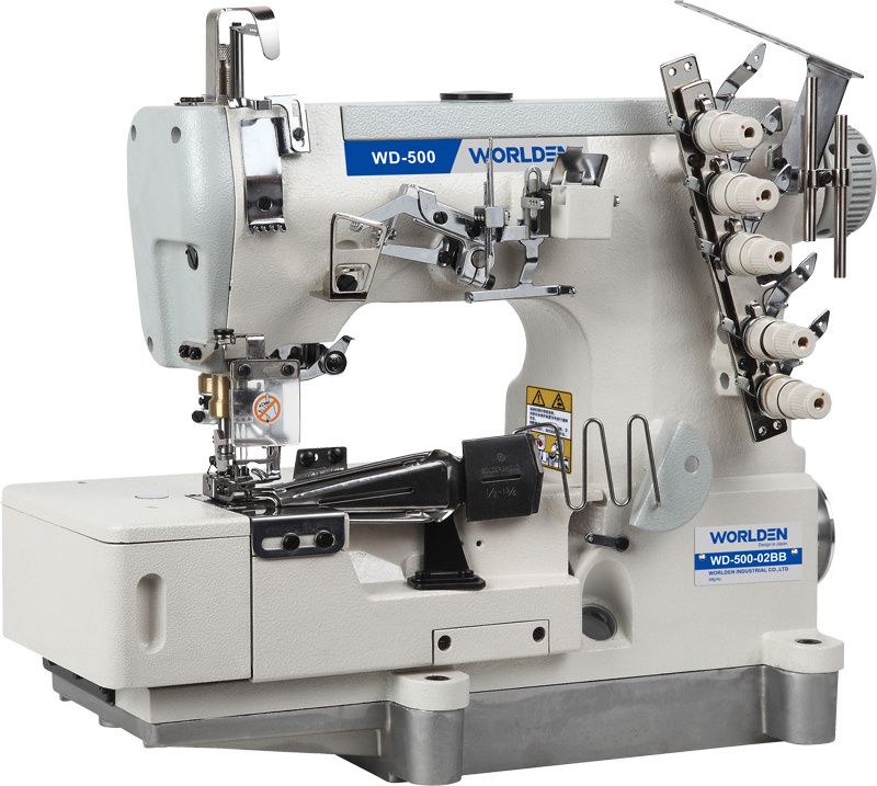 High Quality WD- 500-02BB High speed flat-bed interlock sewing machine with tape binding edge rolling