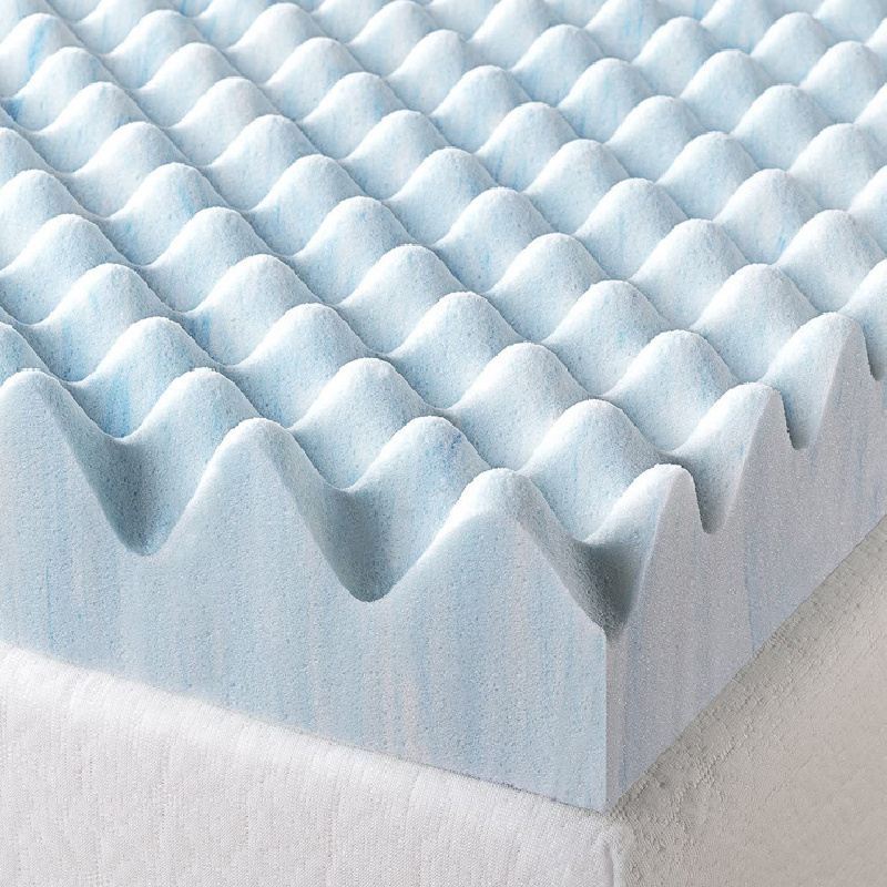 Factory Fire-retardant customize shapes PU Foam sponge sheet price foam pad camping wavy foam soft for packaging/mattress