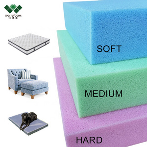 OEM&ODM British Standard Blue Block Cheap Polyurethane Memory Foam Gel Memory Board PU Sponge For Camping Mat Mattress  Car Seat