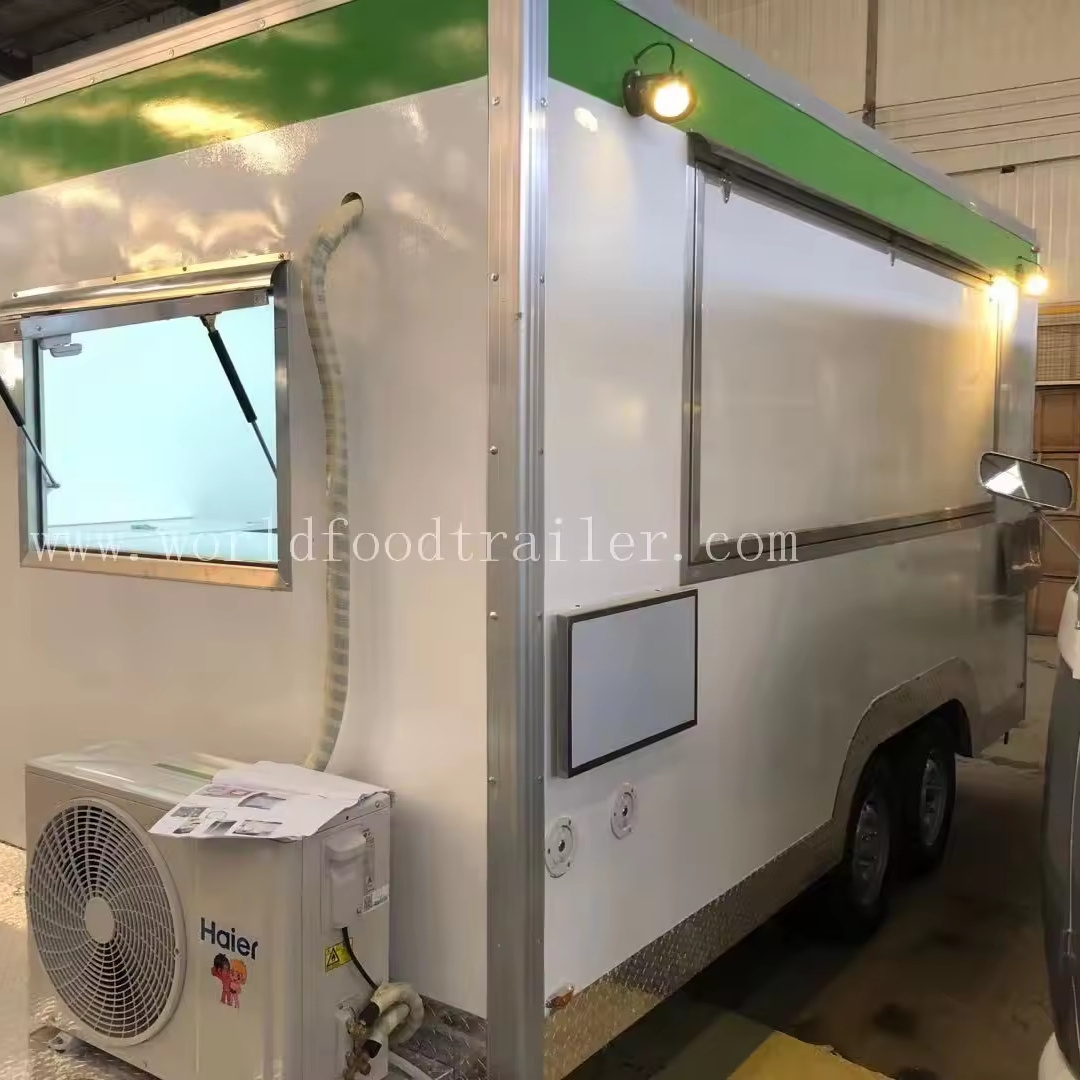 Customized four-wheel street food vending truck donut Ice Cream Truck food trailer