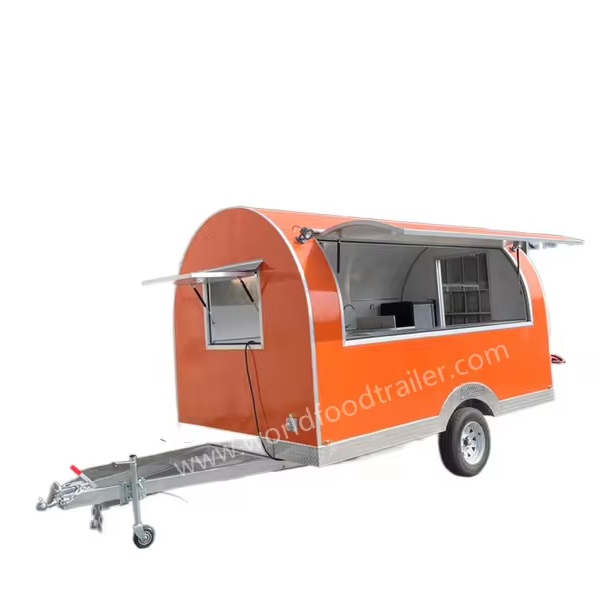 Australia Standard Round Food Trailer Food Cart Mobile Coffee Trailer Outdoor Donut Food Trailer For Sale