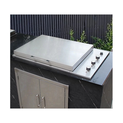 Outdoor Kitchen Gas Grill Barbecue Grill 3 Burner Built in Counter Top Stainless Steel Professional BBQ Grill Portable