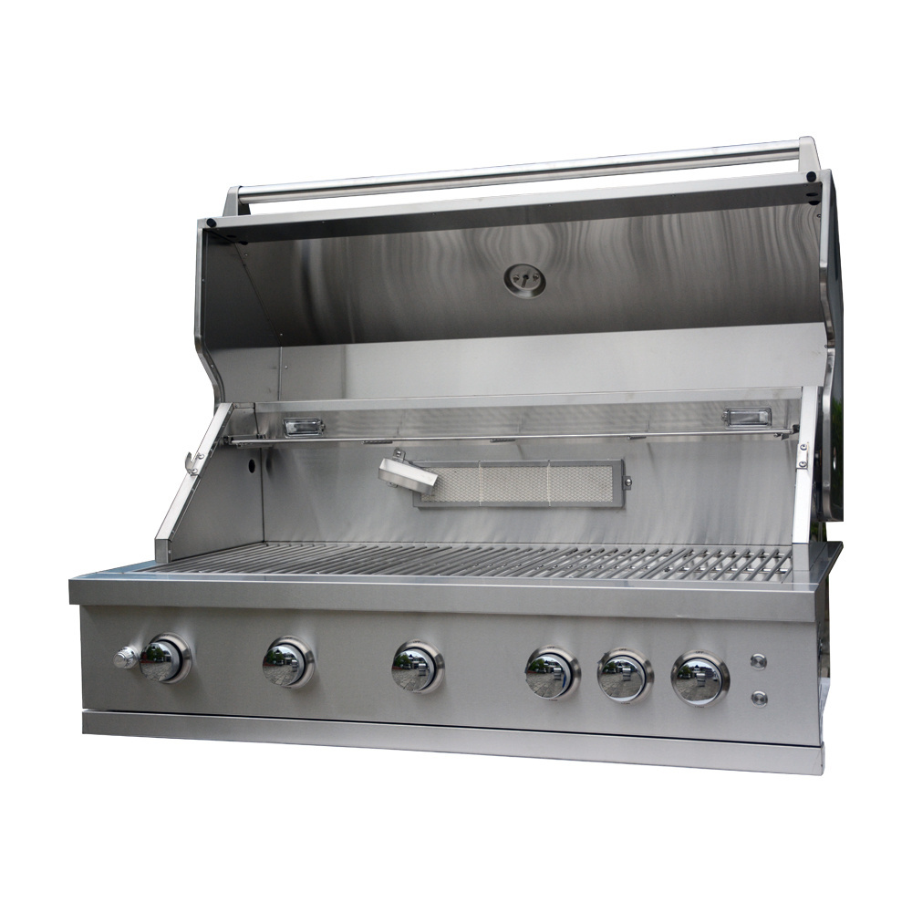 Outdoor kitchen BBQ Island Stainless Steel Built in 5 Burner Gas Grill