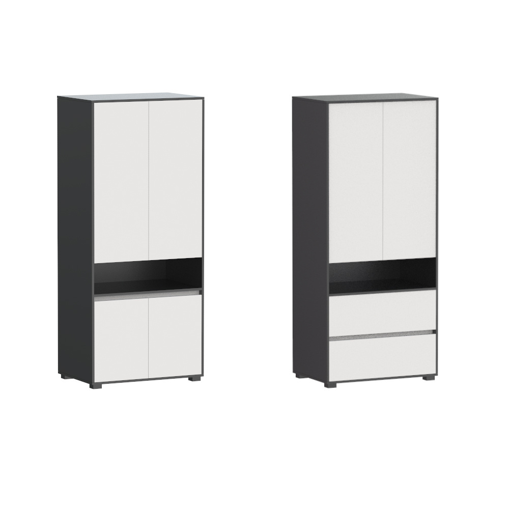 Modern Modular Combination Bedroom Furniture Metal Frame Wooden Clothes Armoire Wardrobe For Bedroom