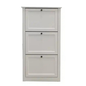 Shoe Cabinet with 3 Flip Drawers, Freestanding Shoe Rack Stackable Shoe Storage  wooden with NC painting