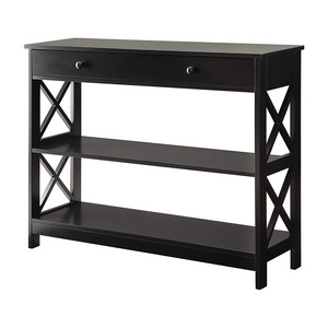 Hampton Style Hall wood luxury x style durable console table with drawer and shelves