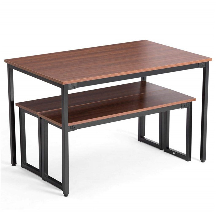 Good Price Modern Wood Top Metal Frame Dinning Restaurant Table And Chair Sets