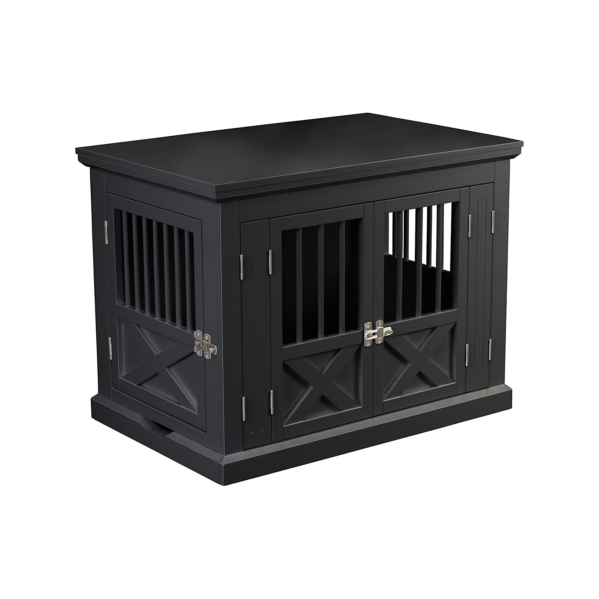 Petfit Attractive Stackable For Small To Large Wooden Dog Crate Furniture Triple Door for Medium Dog Crate, Dog Kennel, Dog Cage