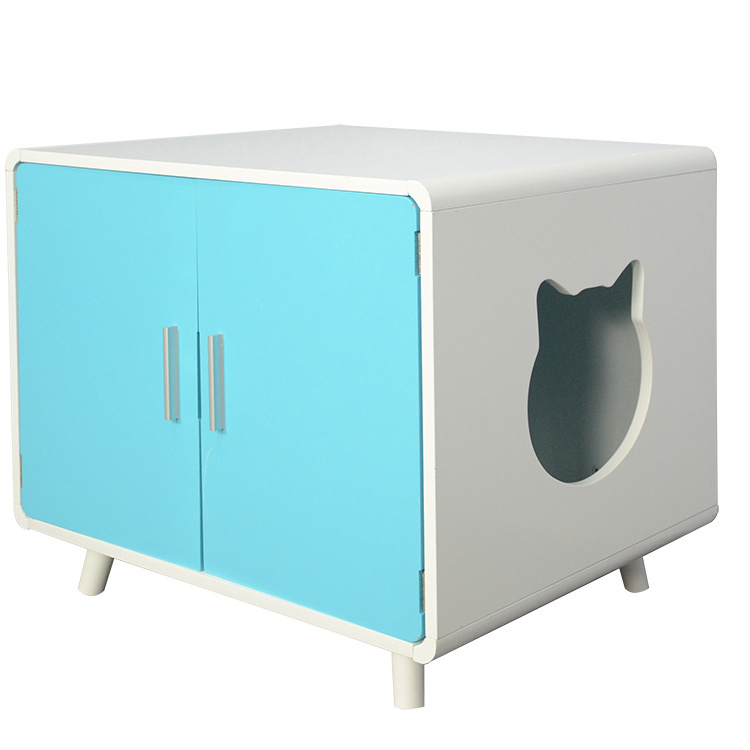 Kitty Litter Box- Storage Crate-Large Indoor Wood Pet Cage House