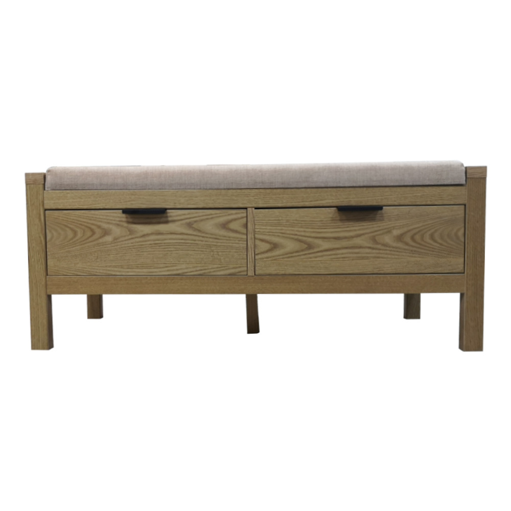 Entryway Storage Bench with Drawers & Padded Seat Cushion, Hallway Bench Shoe Cabinet Folding Shoe Rack Bench