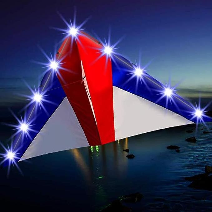 New delta LED night kite with 9 lamps from Weifang kite factory