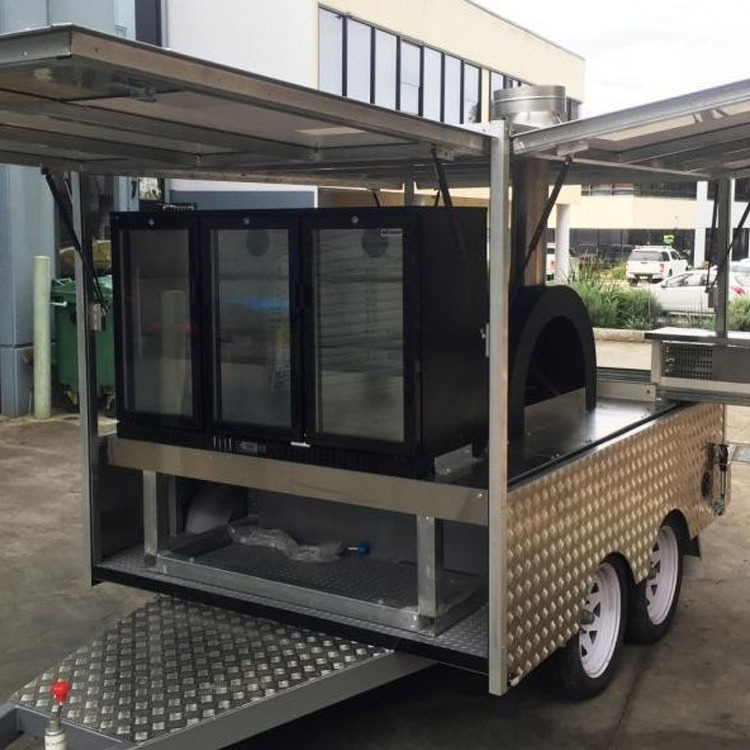 Outdoor Mobile Food Trailer Street Mobile Food Cart China Factory Mobile Food Truck for Sale Cone Pizza Trailer