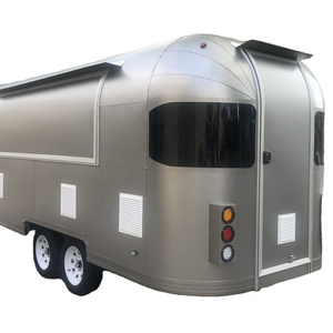 Camper Trailer Airstream Mobile Food Trailer Fully Equipped Ice Cream Coffee Fast Food Truck For Sale