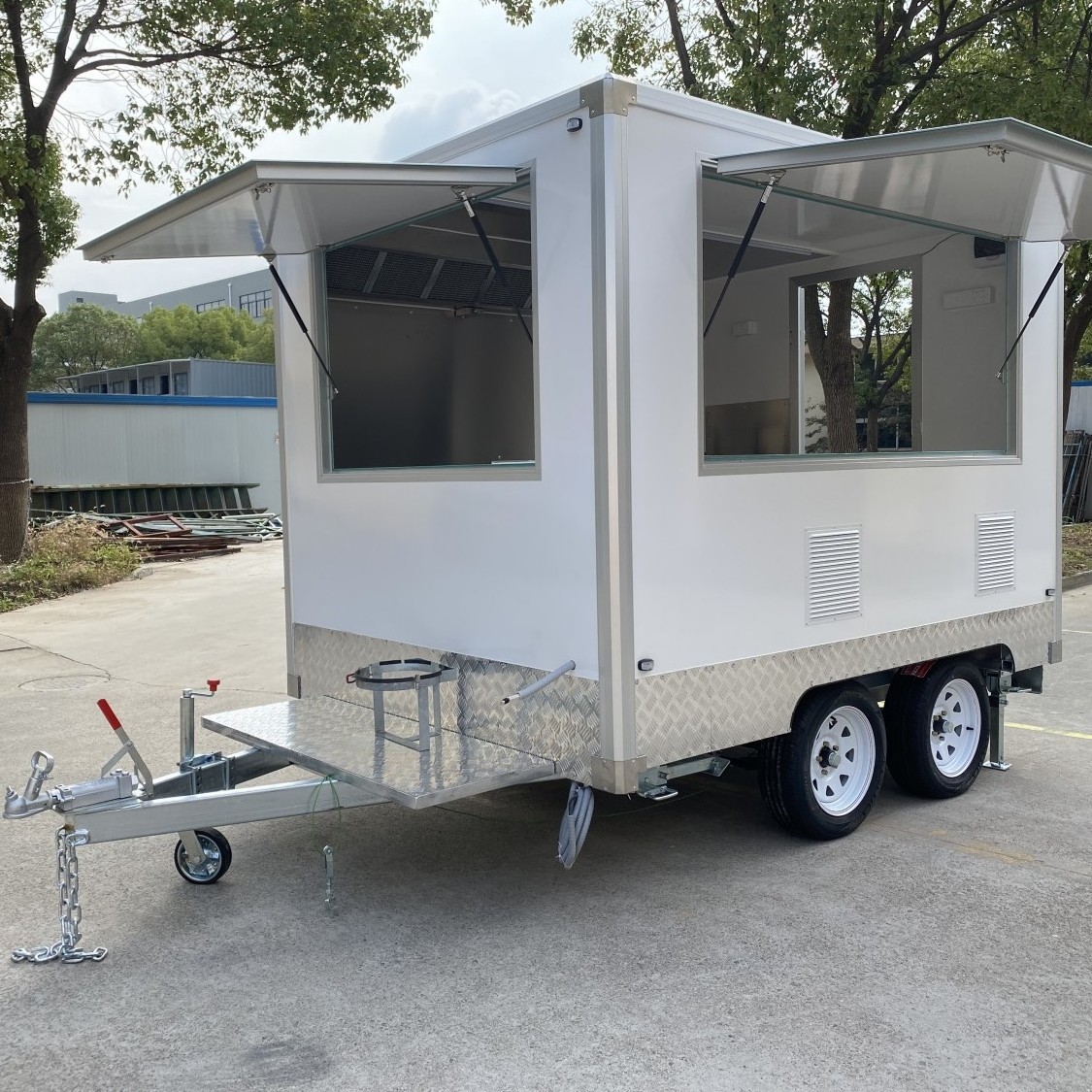 Stainless Steel Customized Food Kiosk Mobile Food Truck With Full Kitchen united states