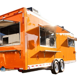 Factory Wholesale Food Truck Trailer Street Mobile Food Cart Outdoor Kitchen Fast Food Truck With Cooking Equipment For Sale