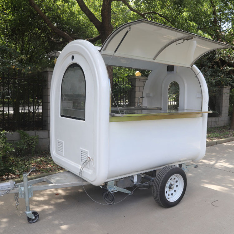 Customized food truck rolling cart fast food machine snow cone trailer food cart cooking trailer red hamburger carts