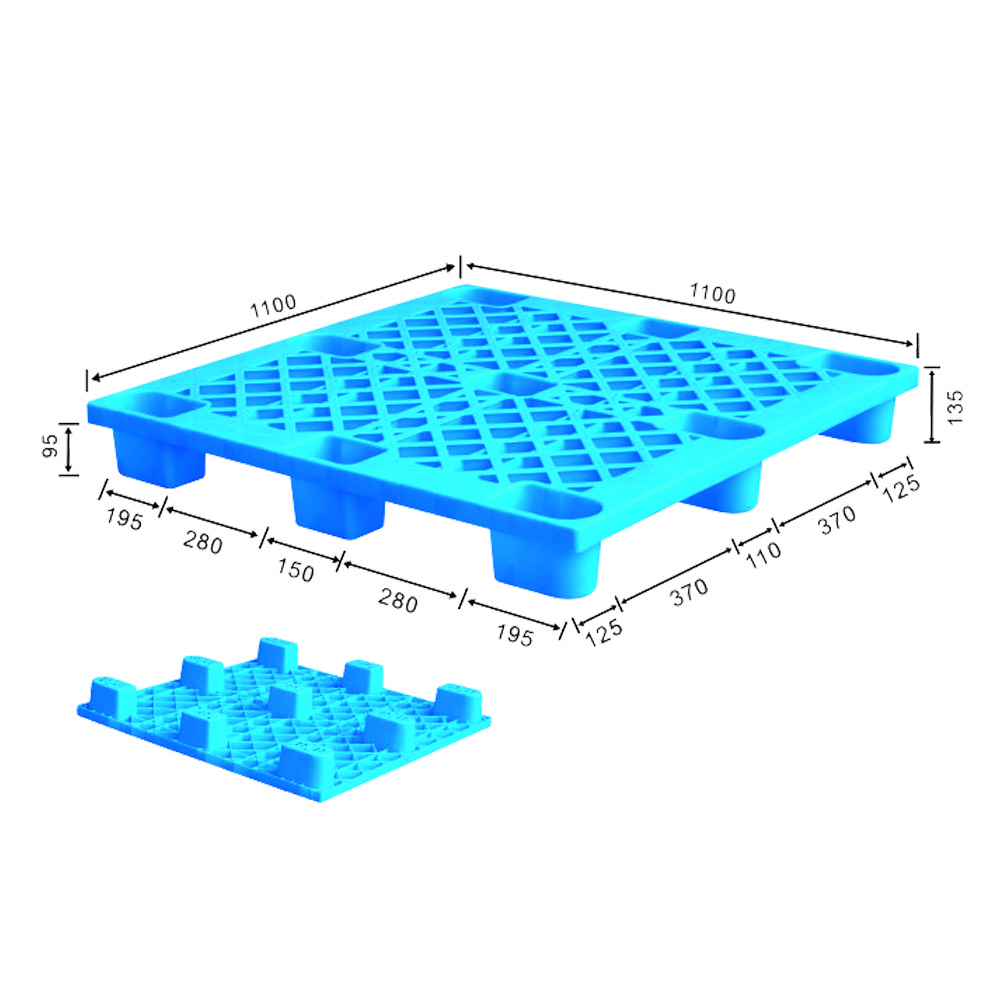 Reinforced 9-feet Strong Plastic HDPE Pallet