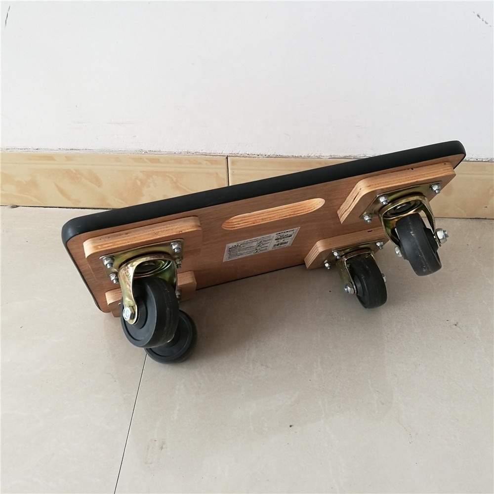 Platform Wheel Tote Square Cushion Wood Dolly