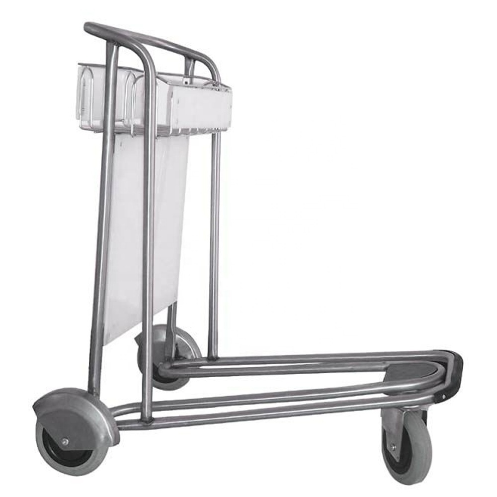 Two Wheel Hand Pushing Airport Baggage Truck