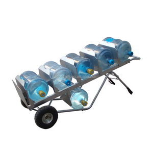 High Steel Foldable Trolleys for 5 Gallon Bottled Water Hand Carts