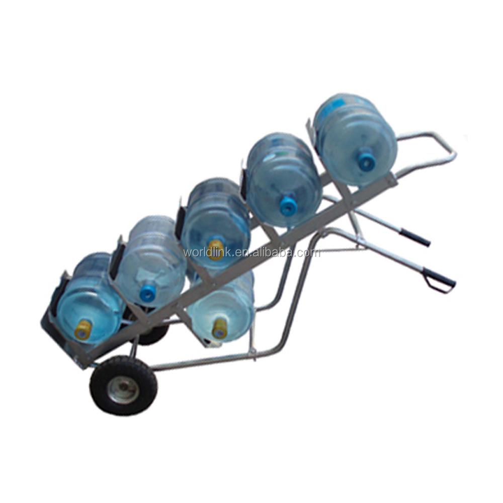 High Steel Foldable Trolleys for 5 Gallon Bottled Water Hand Carts