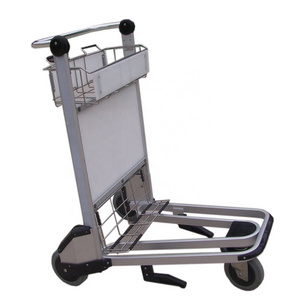 Airport Aluminum Hand Brake Luggage Trolley Cart Aircraft Trolleys